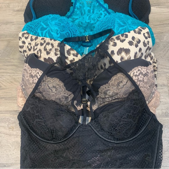 Victoria Secret Bundle 5 Bras PINK Date Racerback Push Up Halter - Picture 9 of 11